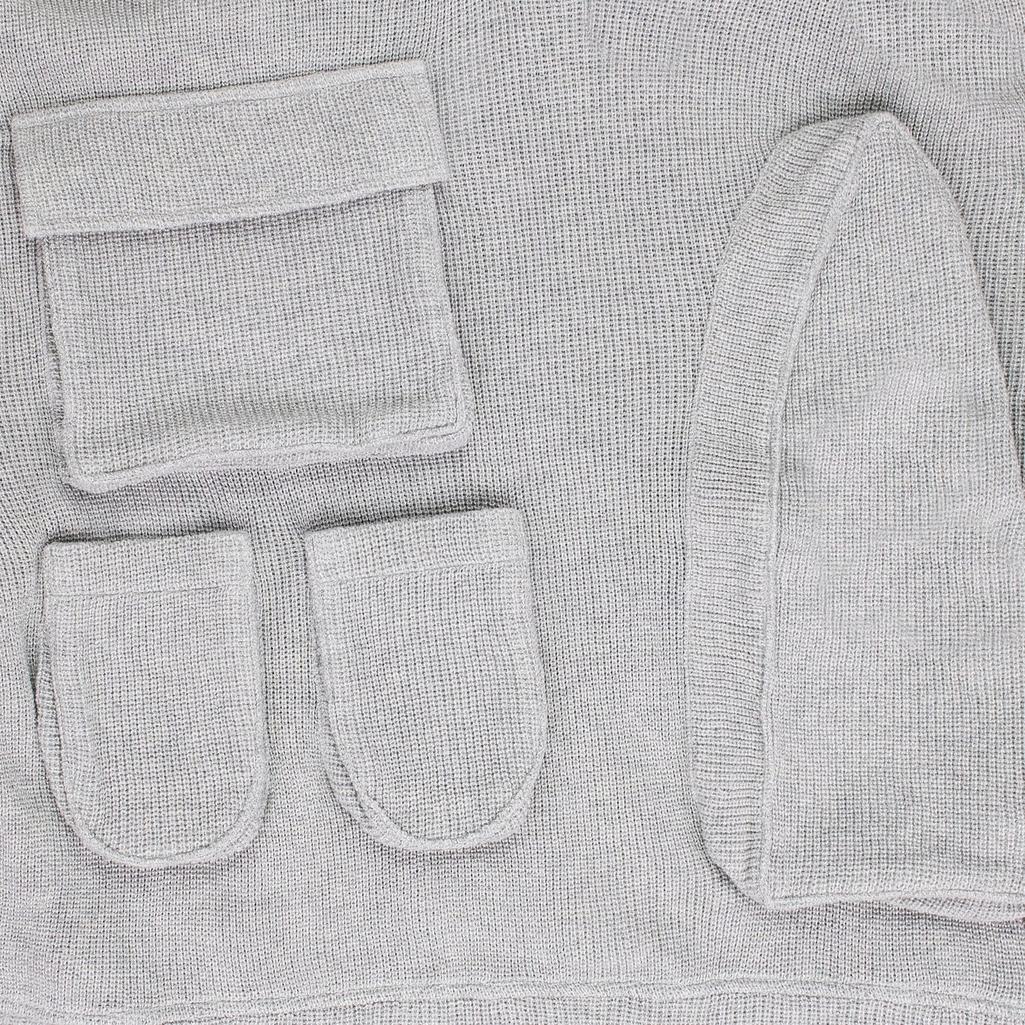 GRAY MULTI POCKET SWEATSHIRT