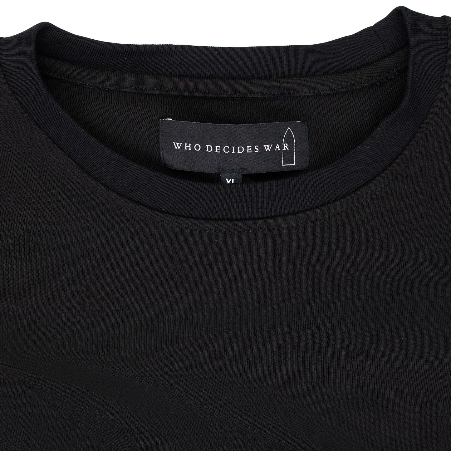 BLACK GATHERED SHORT SLEEVE T-SHIRT