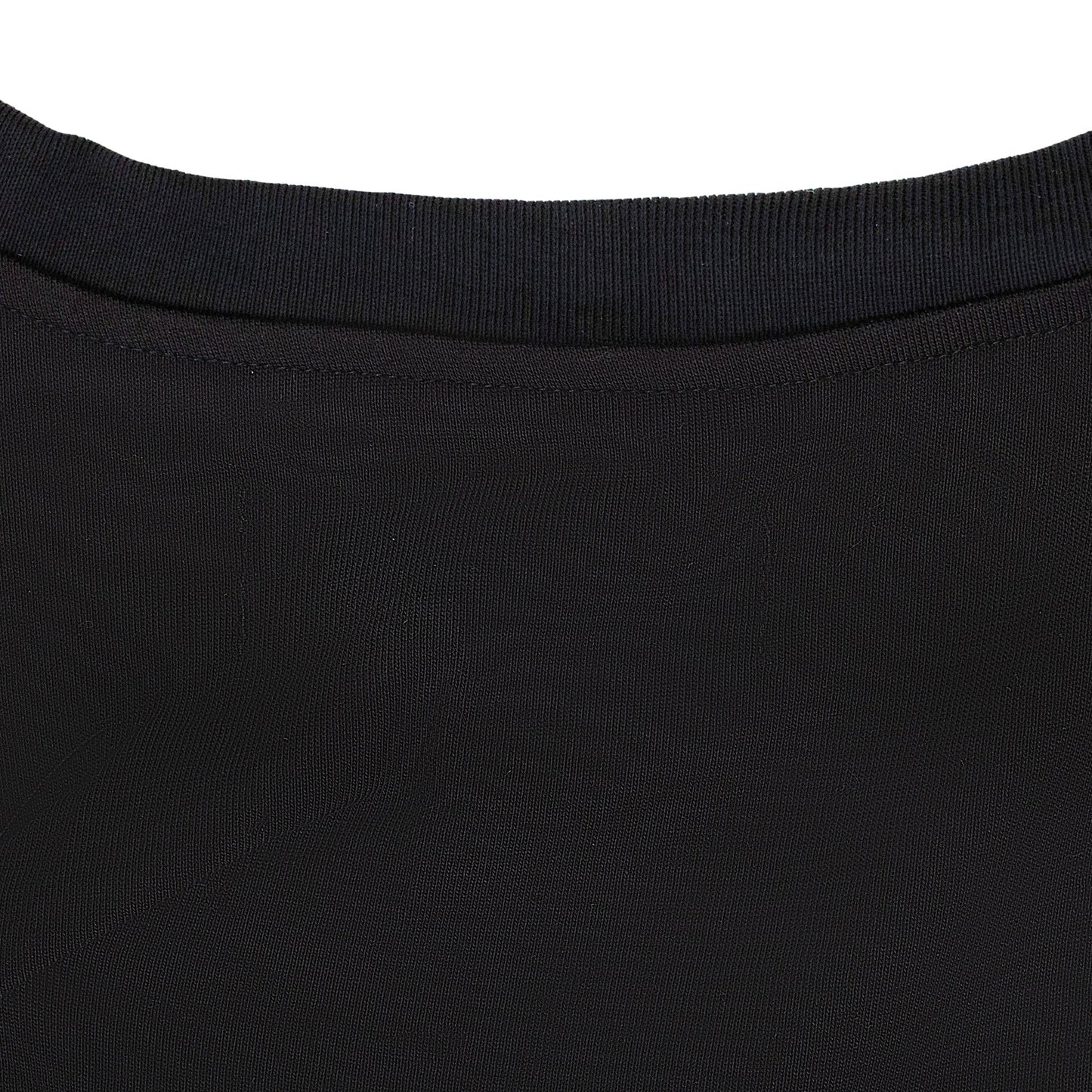 BLACK GATHERED SHORT SLEEVE T-SHIRT