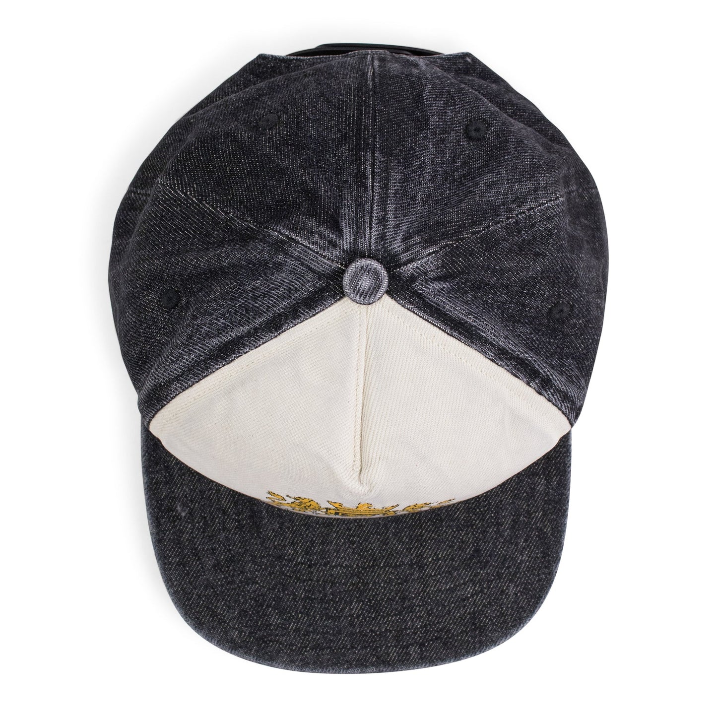 BLACK/CREAM CRESTA DENIM BASEBALL CAP