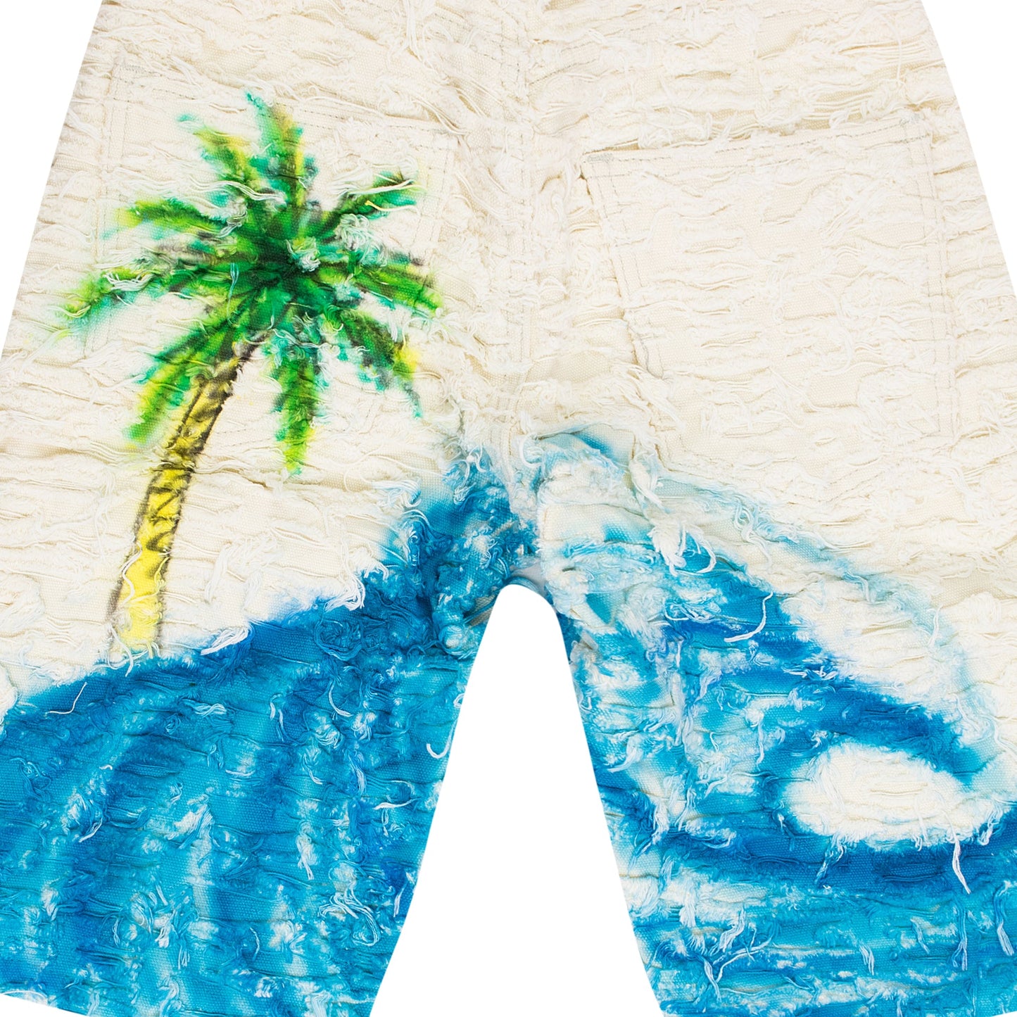 MULTICOLOR HUSK DENIM SHORTS