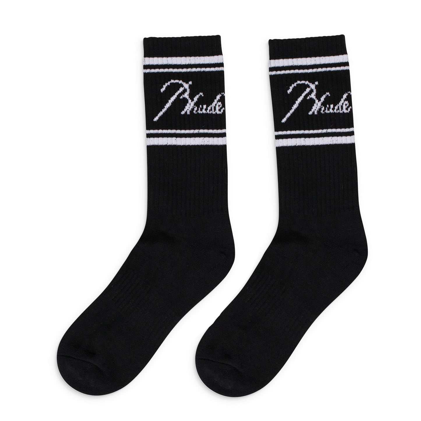 BLACK/WHITE SCRIPT LOGO SOCKS