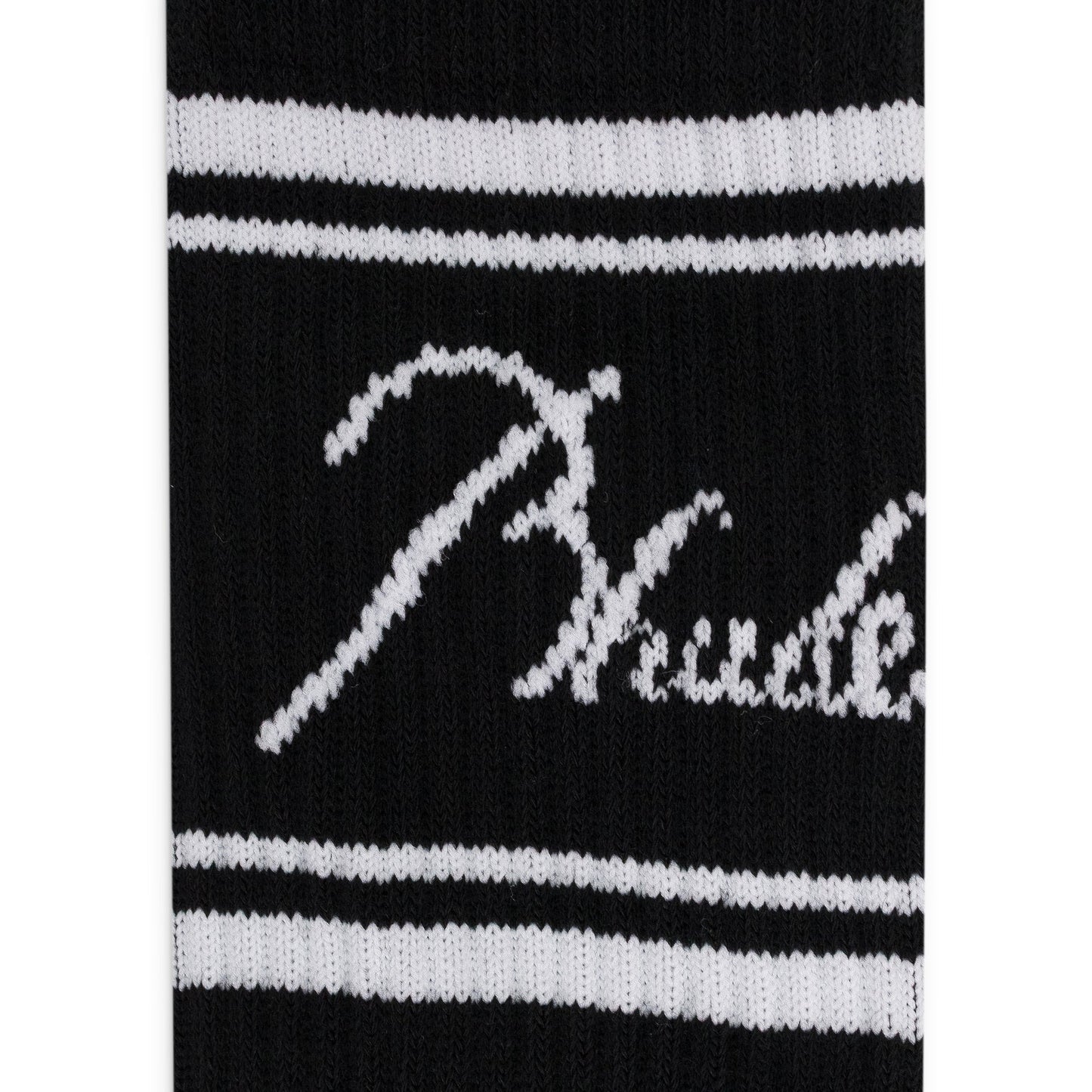 BLACK/WHITE SCRIPT LOGO SOCKS
