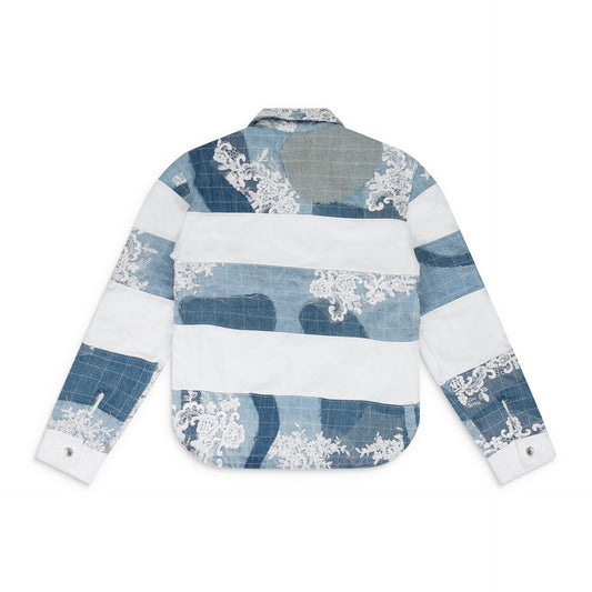 BLUE MERGED RUGBY POLO SHIRT