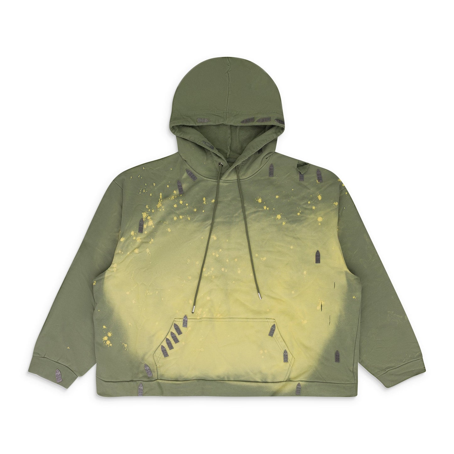 GREEN OVERDYED HARDWARE HOODIE