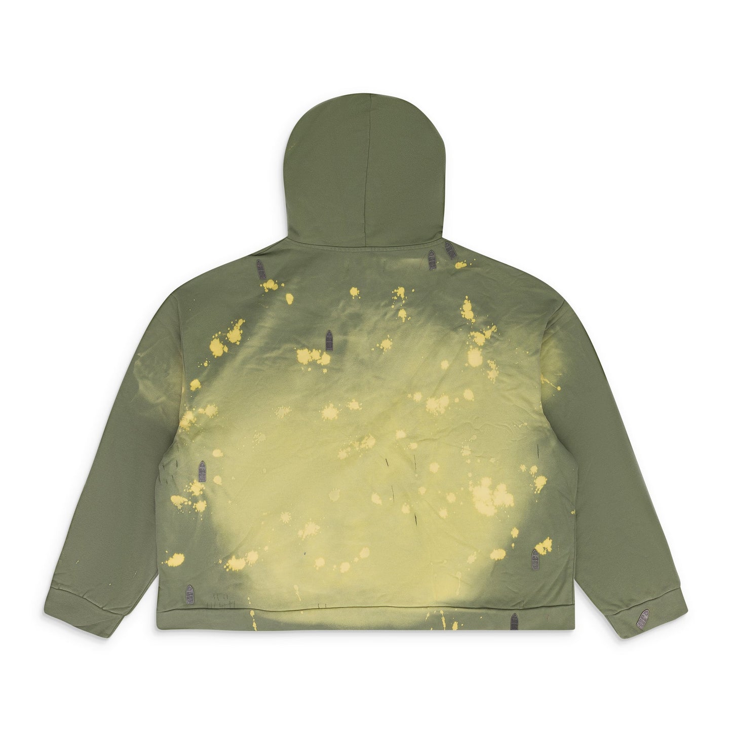 GREEN OVERDYED HARDWARE HOODIE