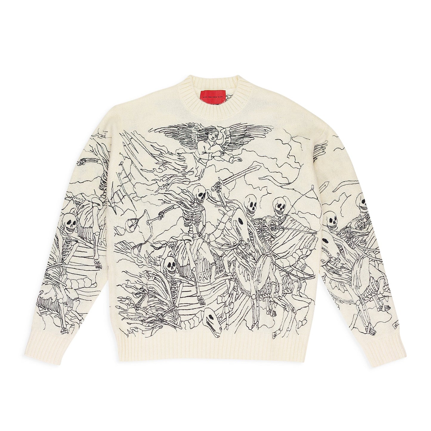BLACK HORSEMEN EMBROIDERED SWEATSHIRT