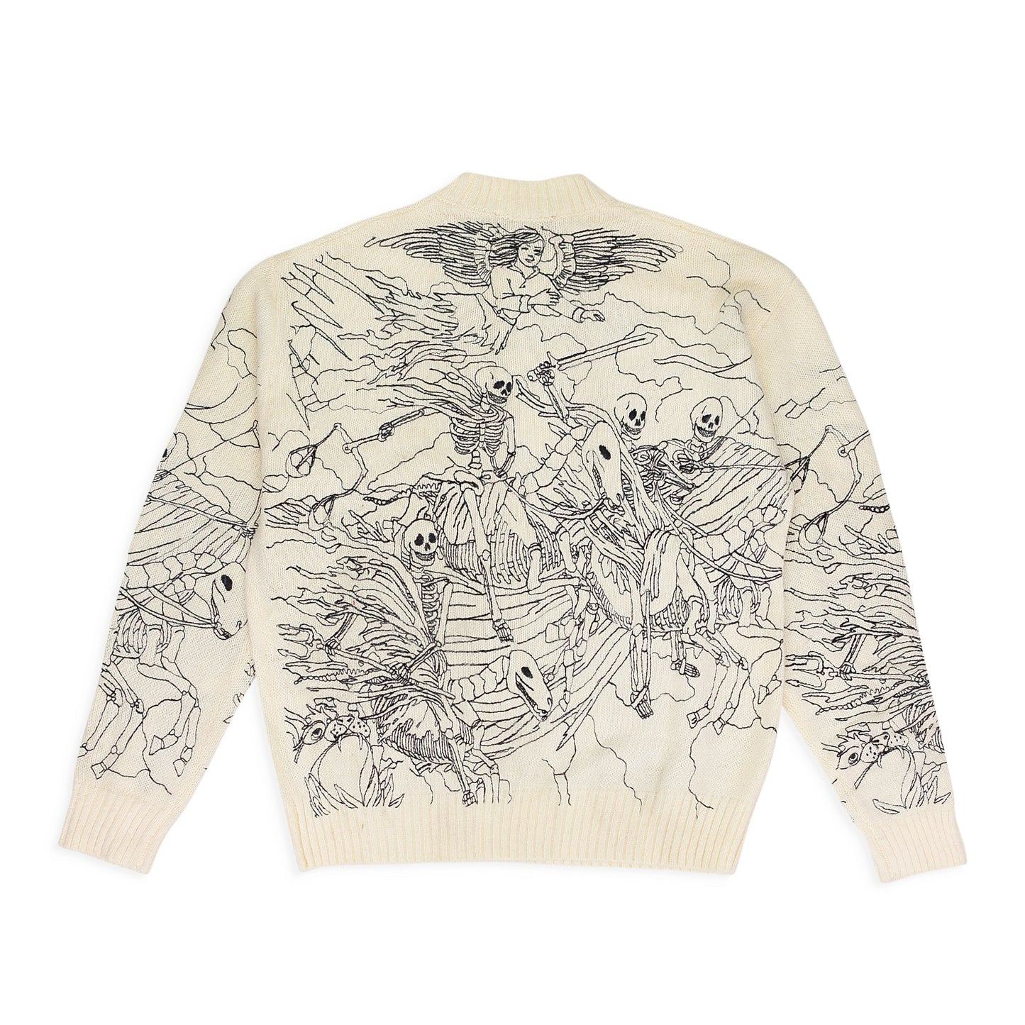 BLACK HORSEMEN EMBROIDERED SWEATSHIRT