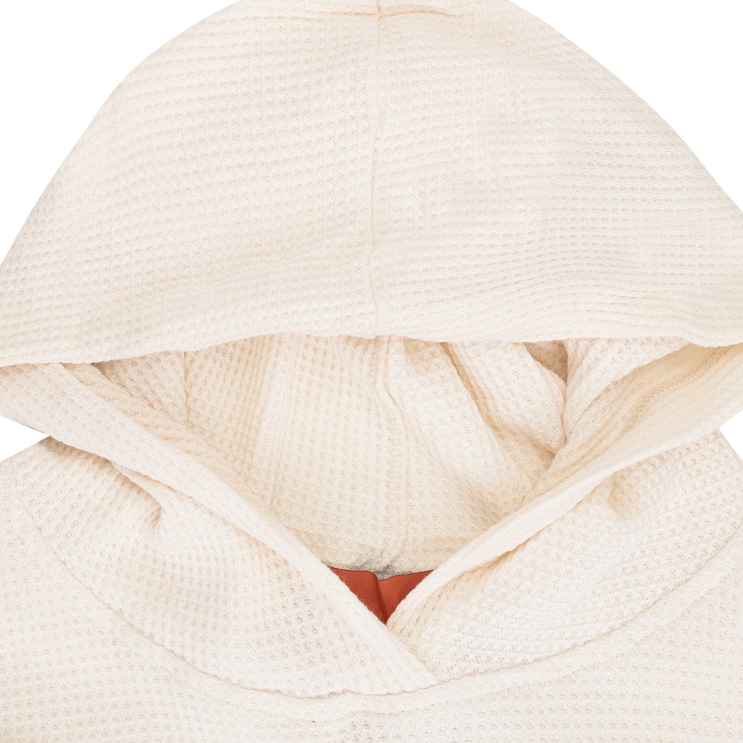 CREAM MELDED THERMAL HOODIE