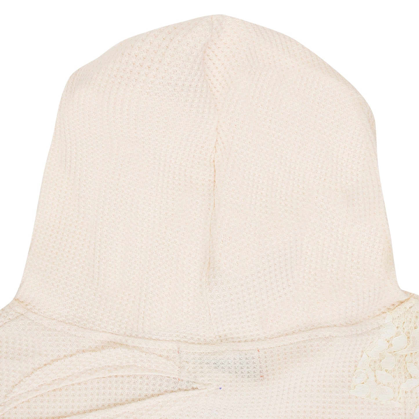 CREAM MELDED THERMAL HOODIE