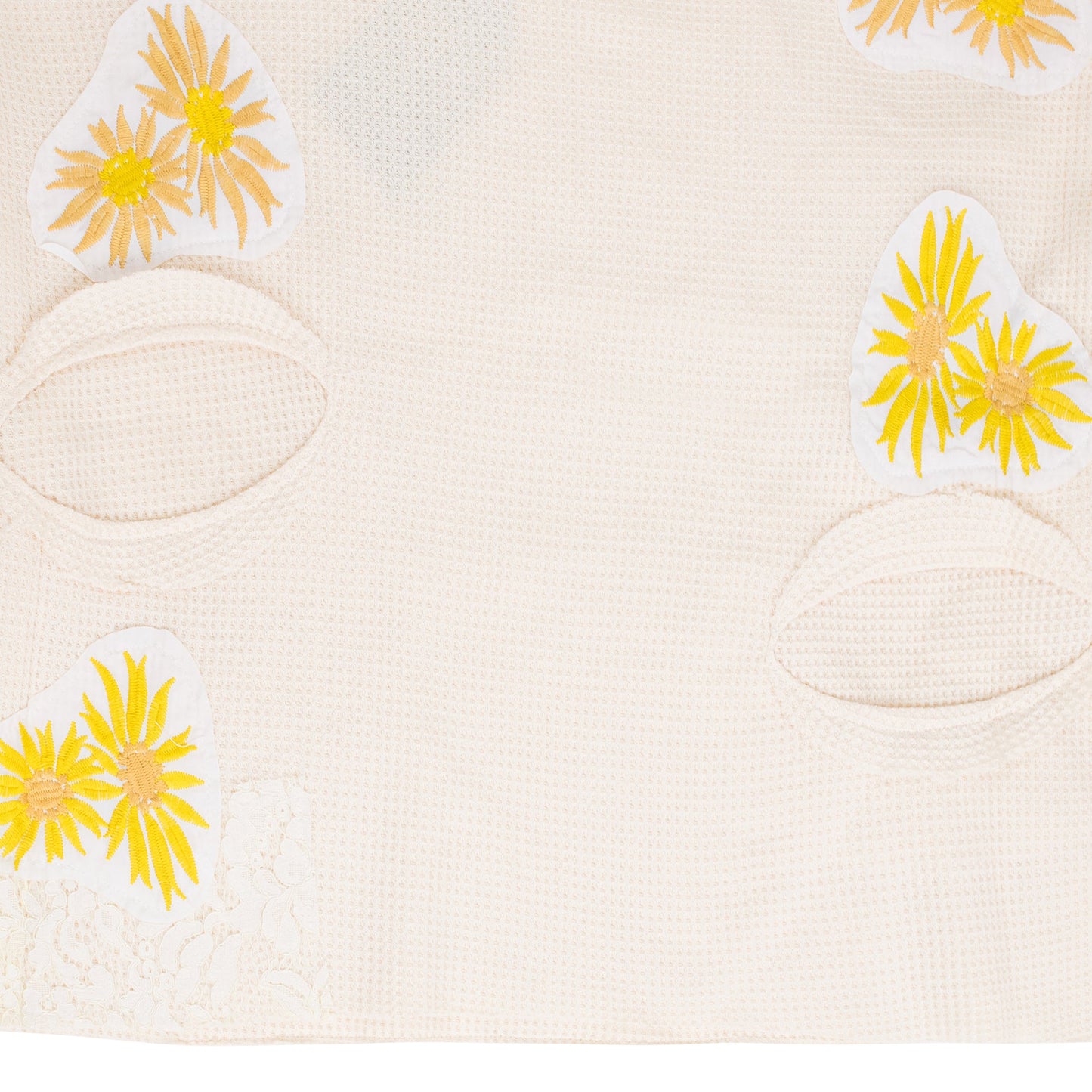 CREAM MELDED THERMAL HOODIE