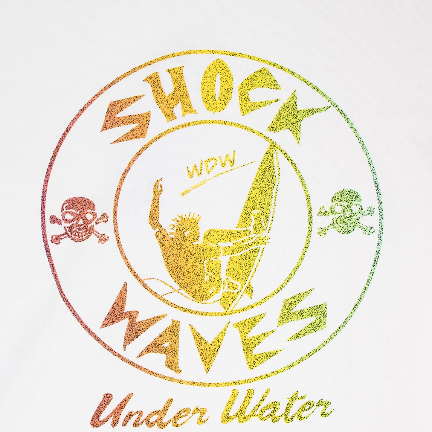 WHITE SHOCK WAVES JERSEY T-SHIRT