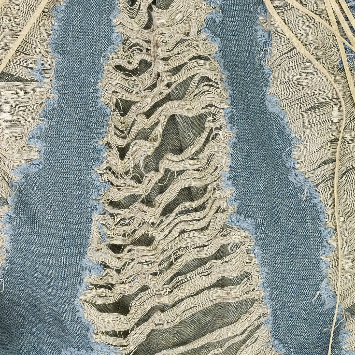 BLUE LACED WINDOW MAXI SKIRT