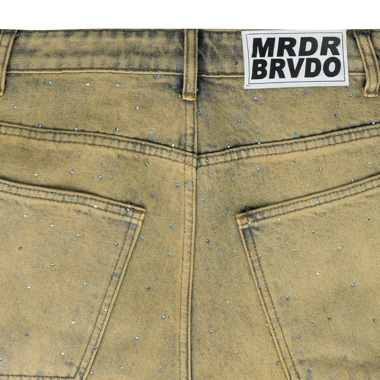 BLUE UNFURLED DENIM SHORTS