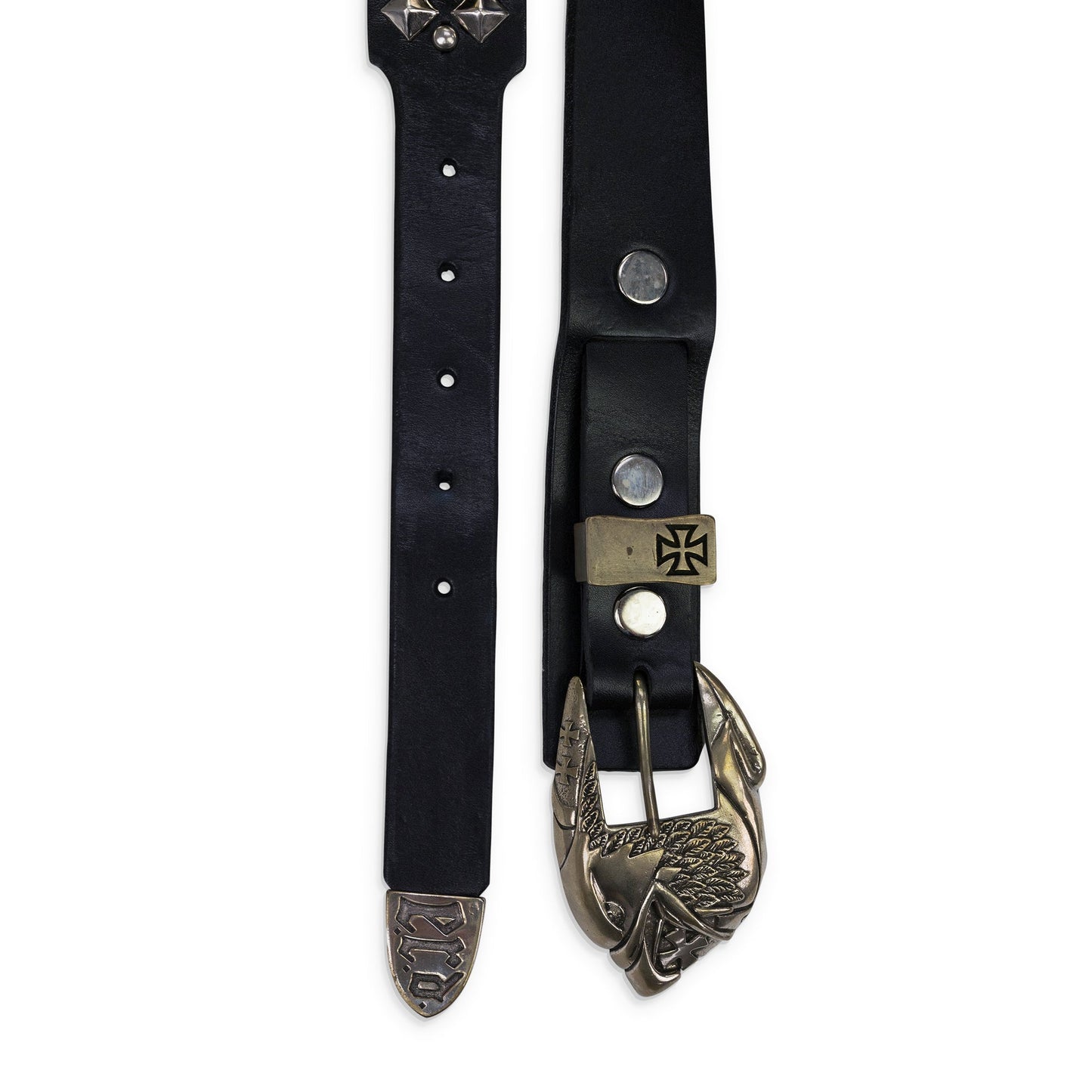 Black Double Eagle Buckle Belt