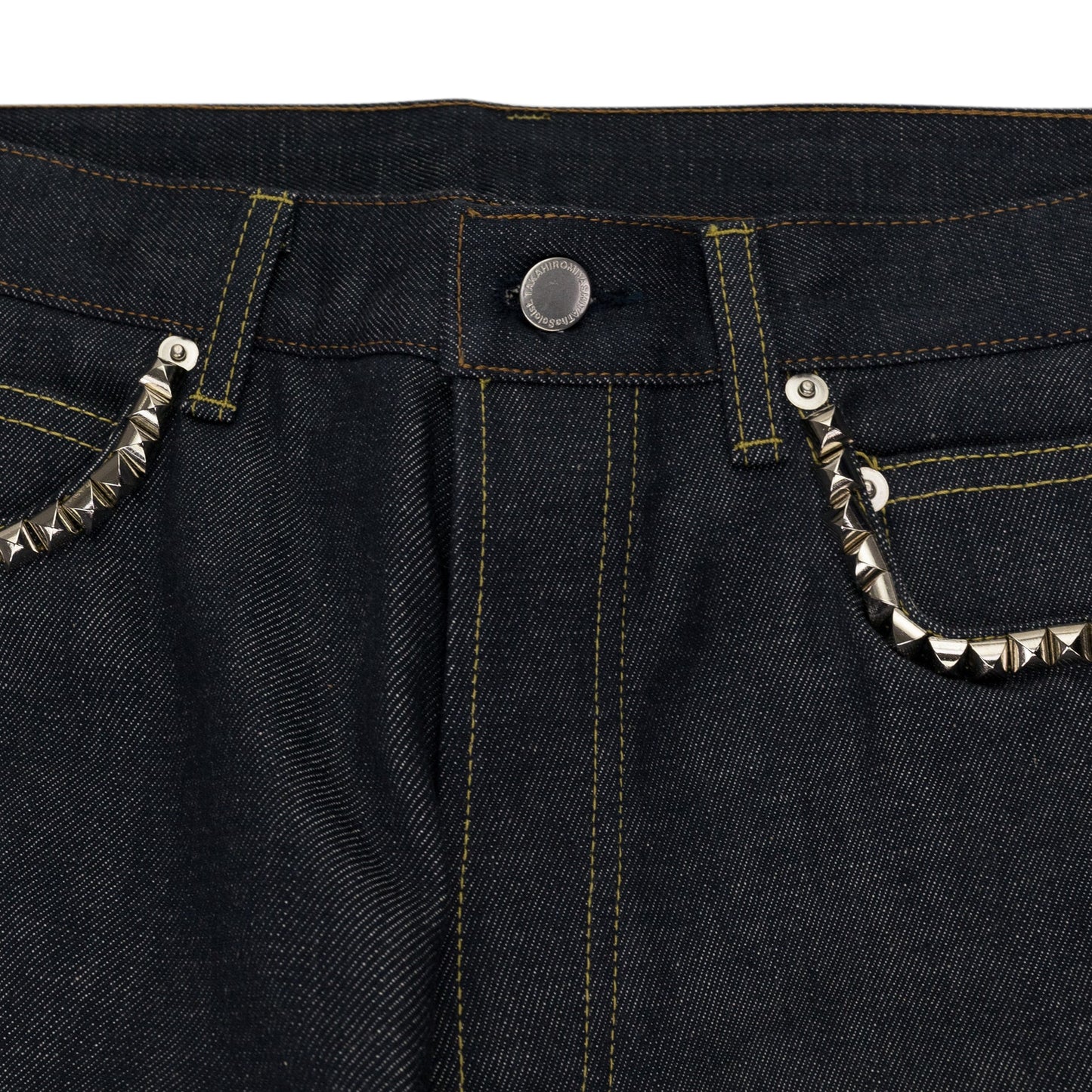 Blue Selvedge Baggy Jean.(Studs) Blue