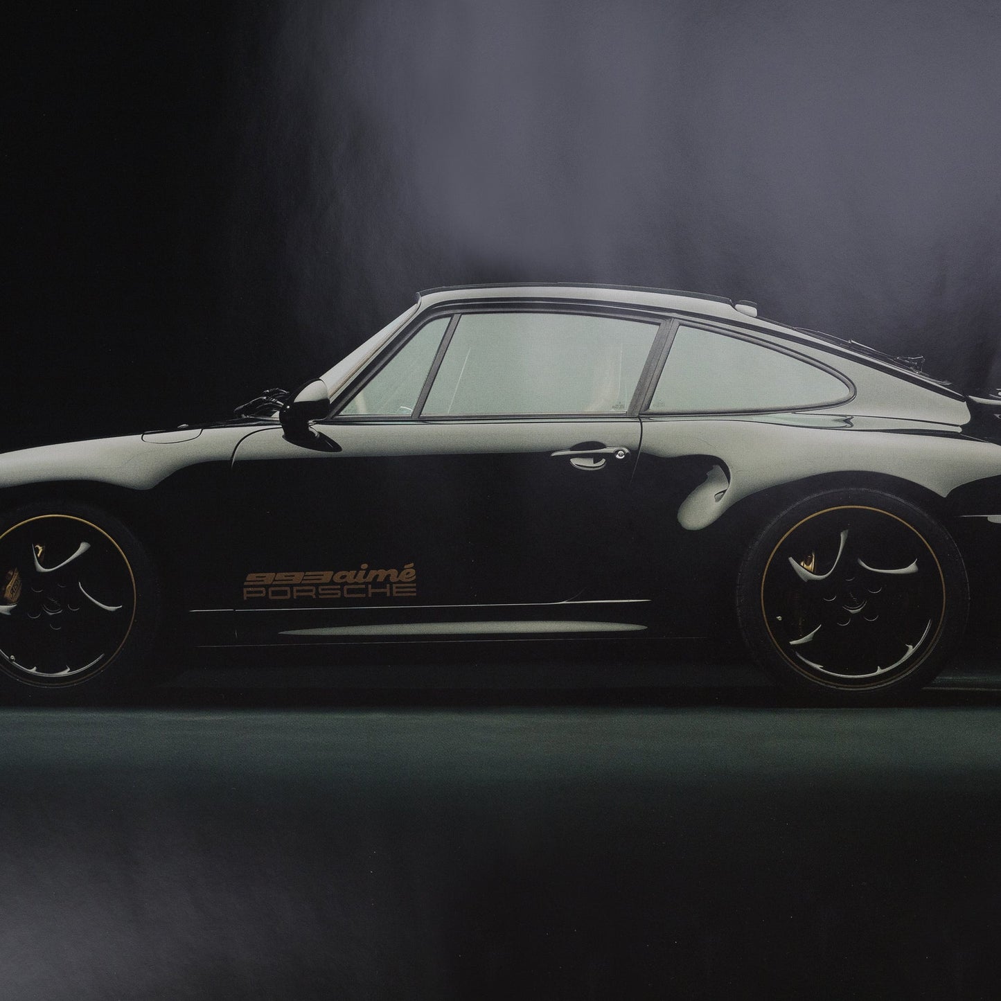 Multicolor Porsche 993 Turbo Poster