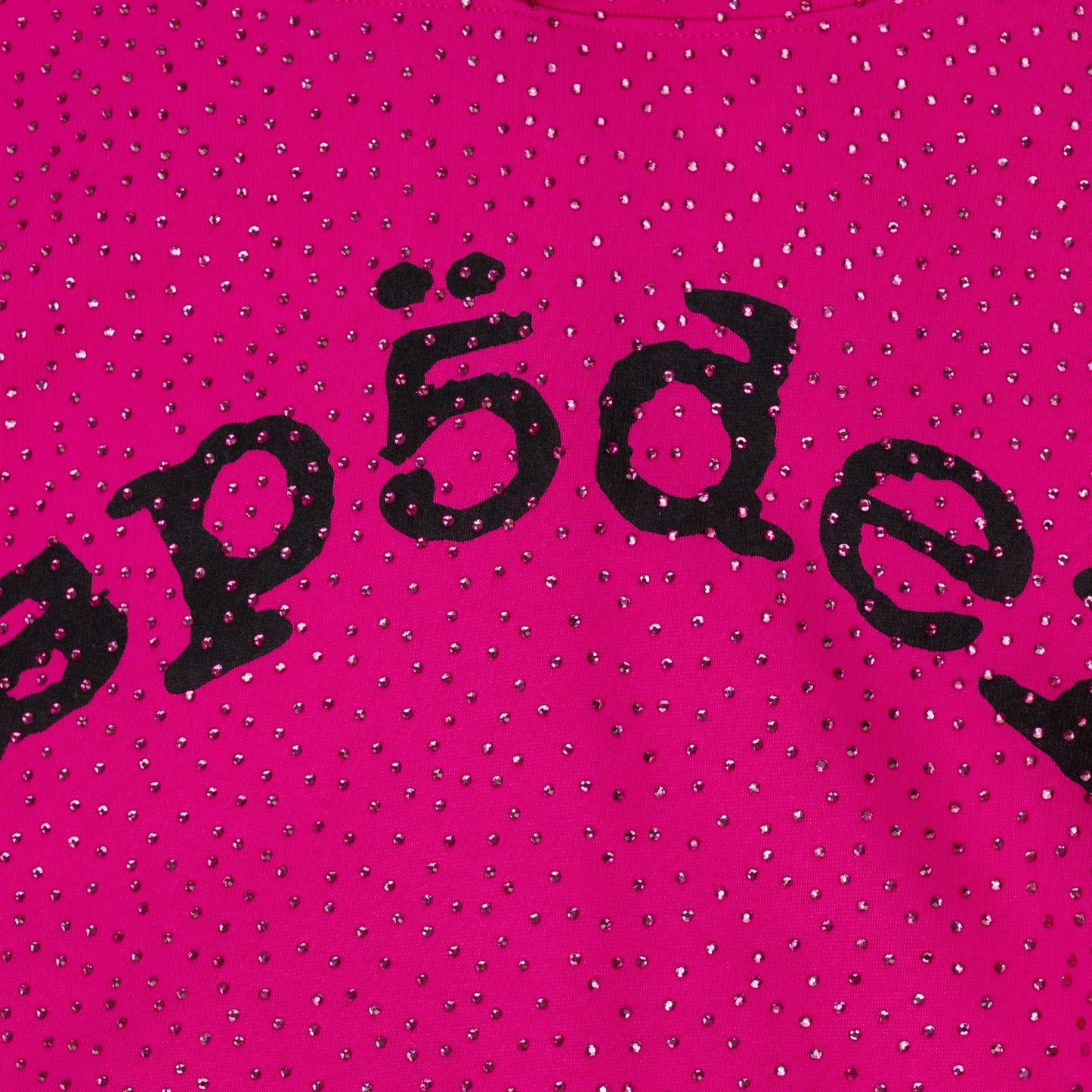 Pink AOP Rhinestone Hoodie
