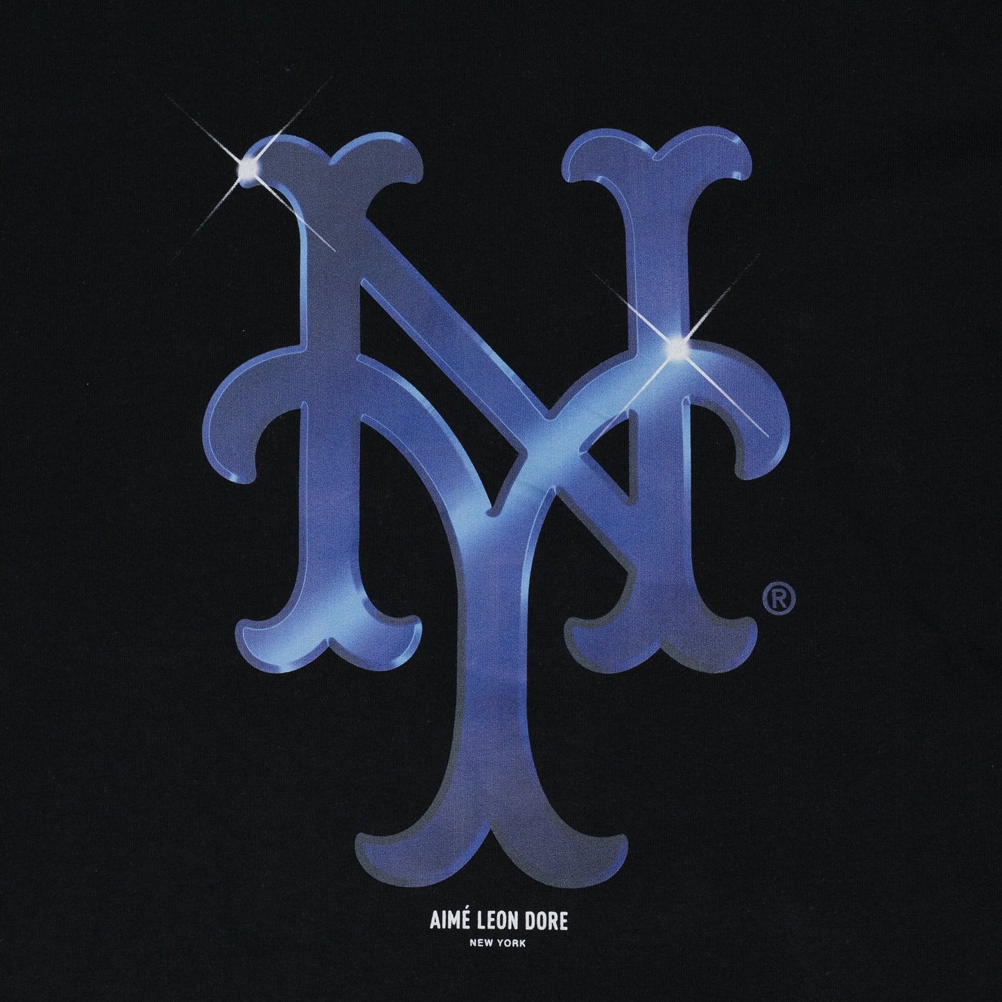 Black Mets Chrome Logo Tee