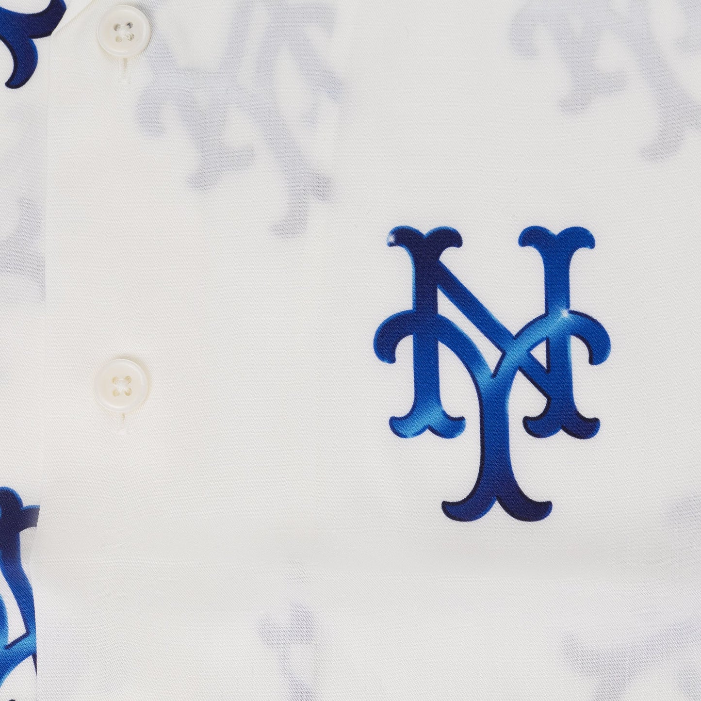White Mets Collar Shirt
