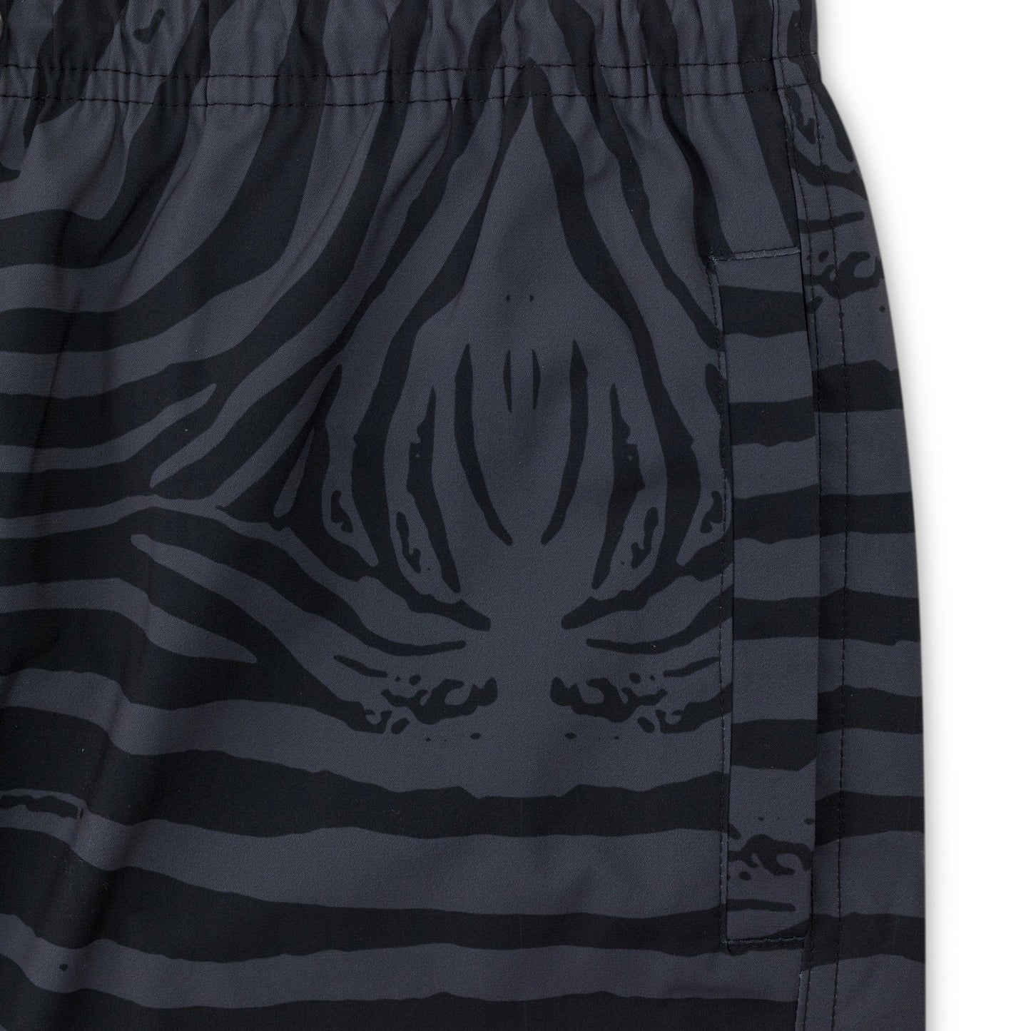 Black / Grey Zebra Swim Trunk