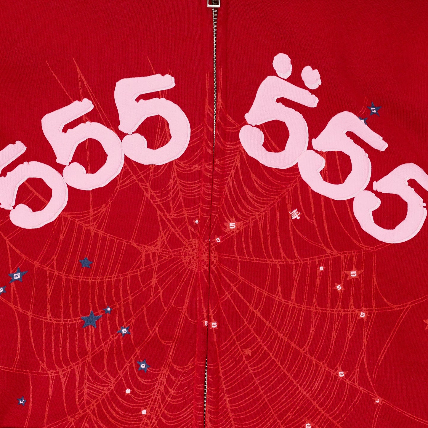 Red Angel Number Zip Hoodie
