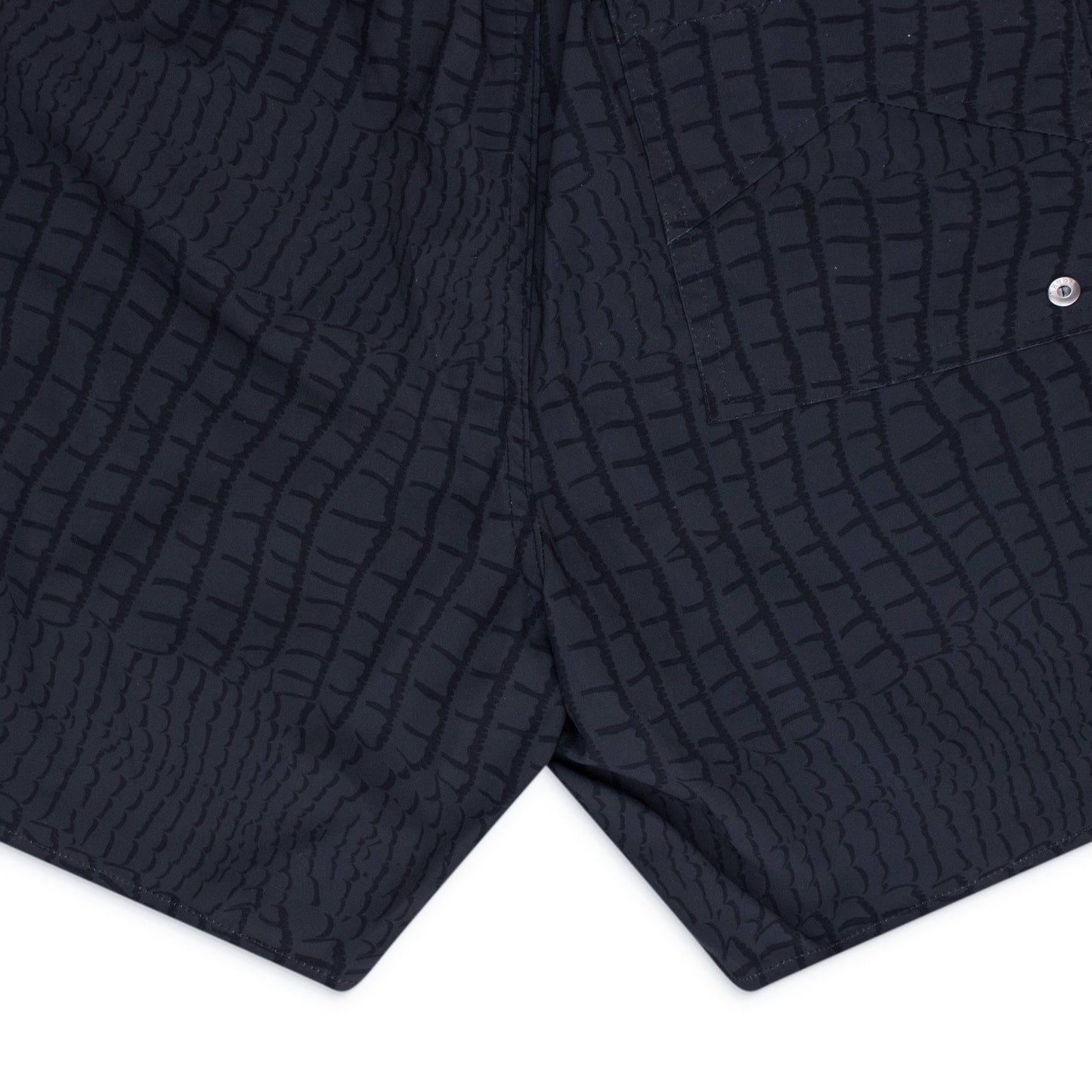 Black Croc Swim Trunk