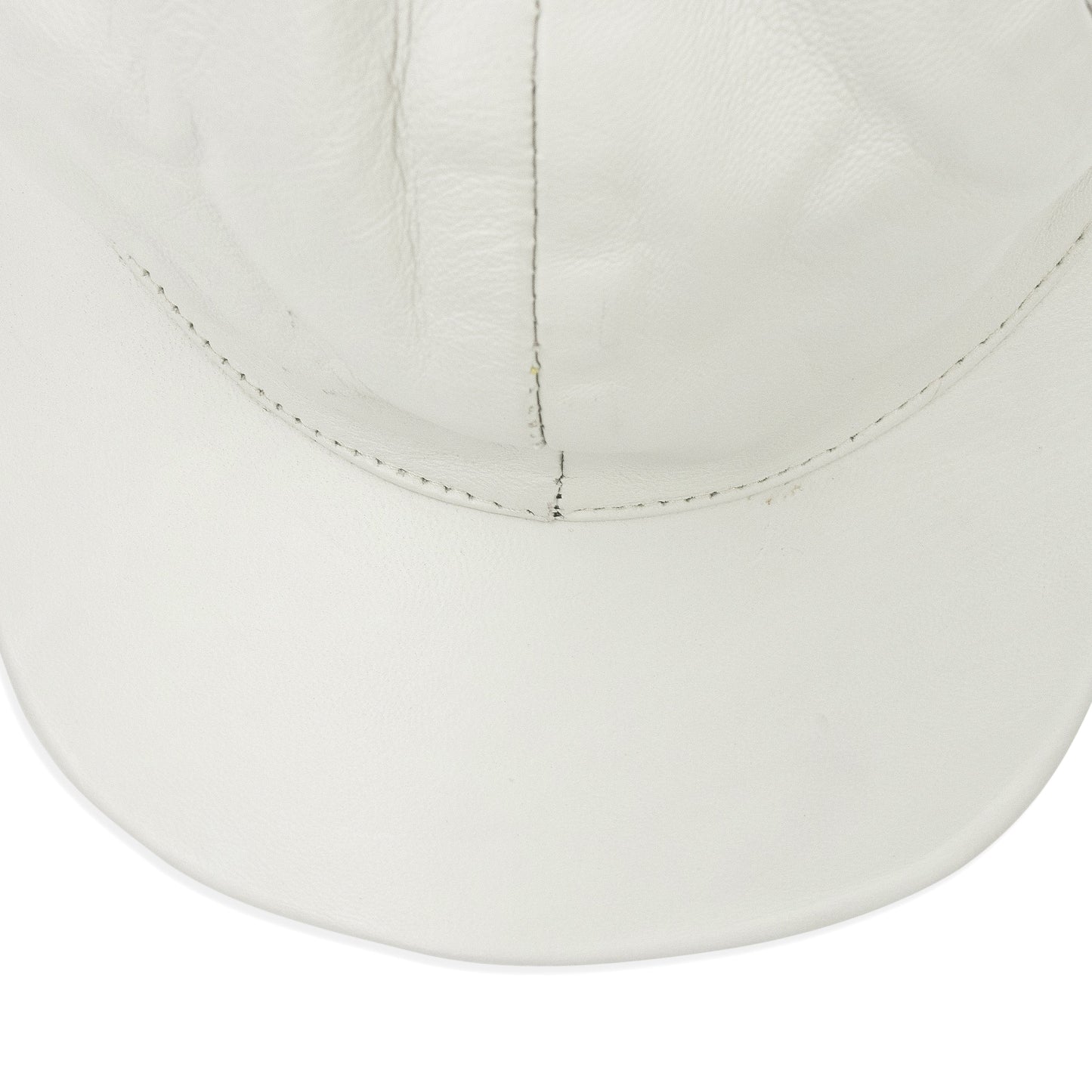White Leather Cap