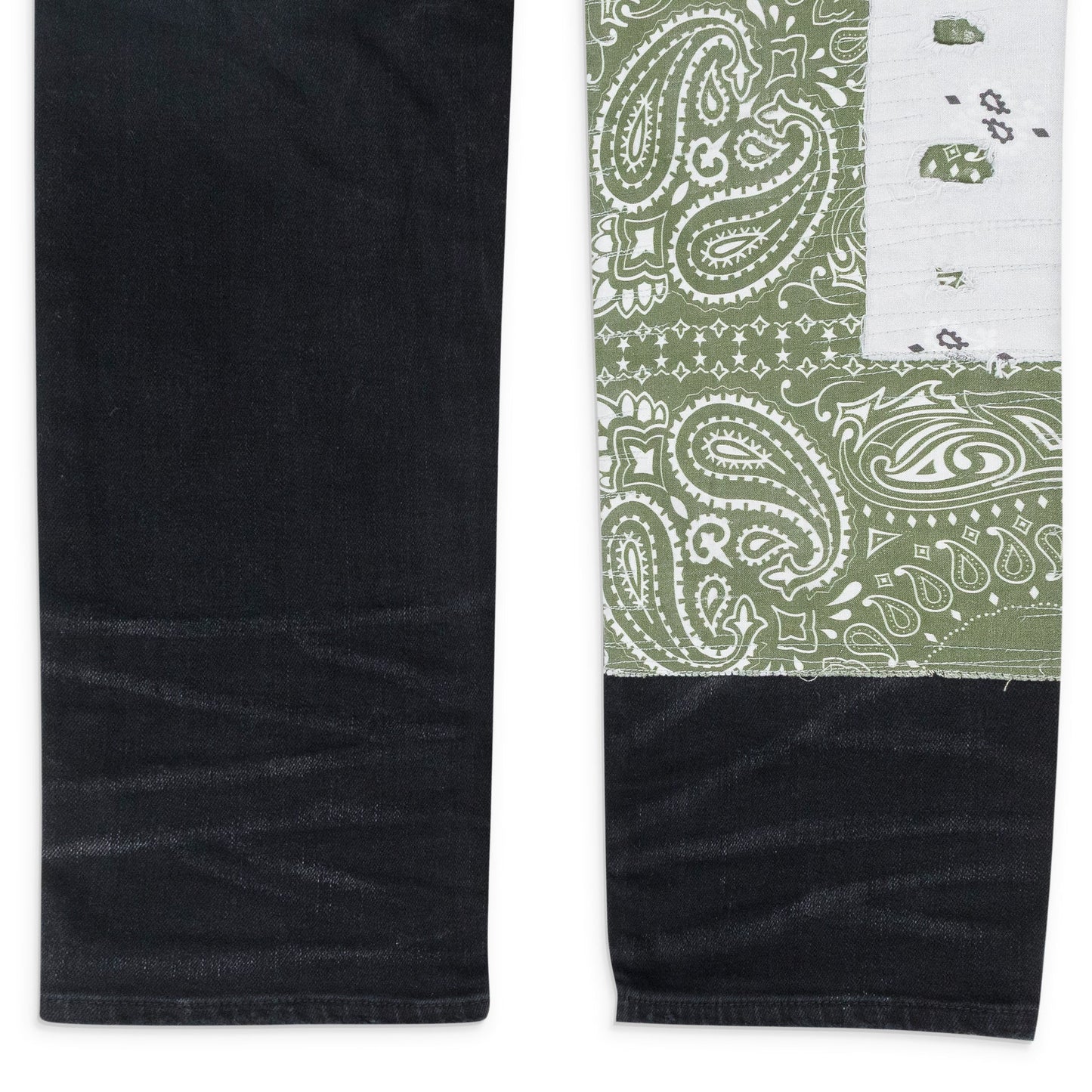 Black Bandana Art Patch Skiny Jeans