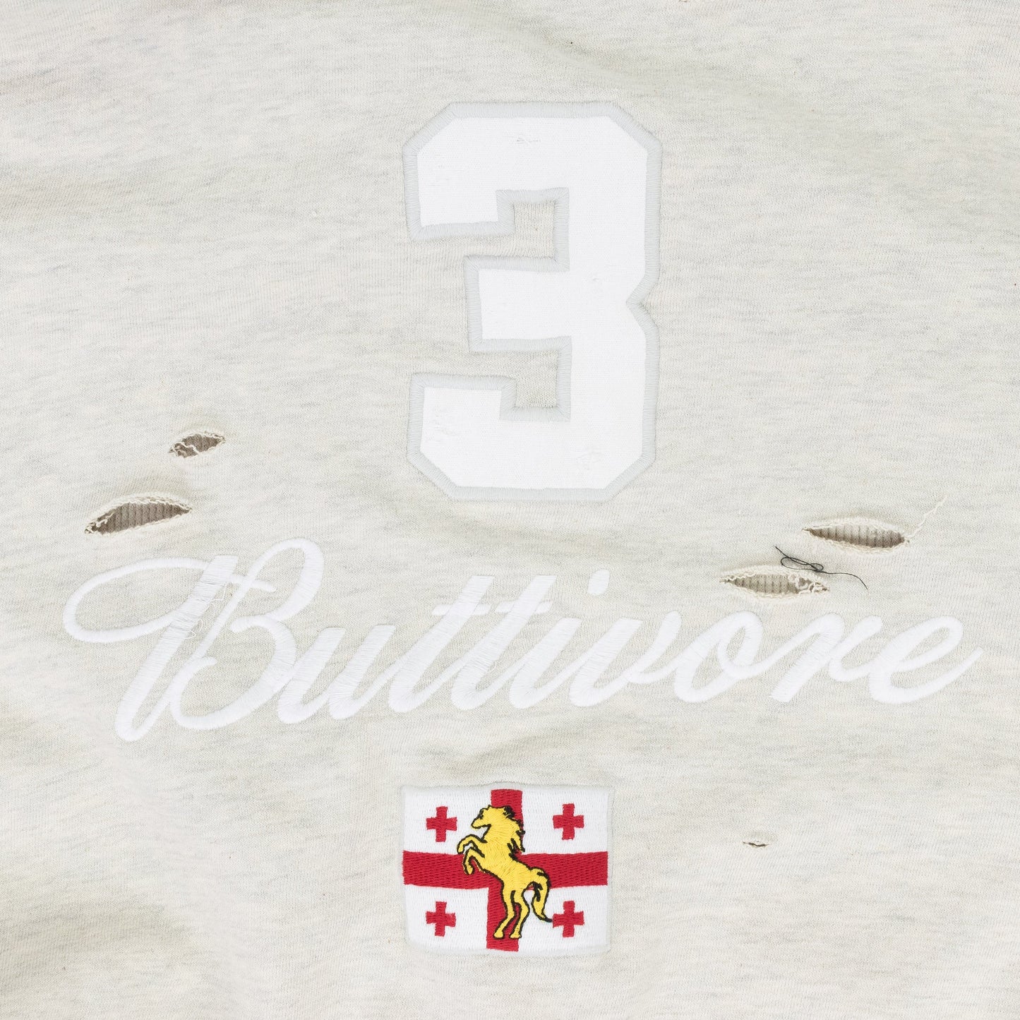 Oatmeal Melange 'Buttivore' Fur Lined Zip Hoodie