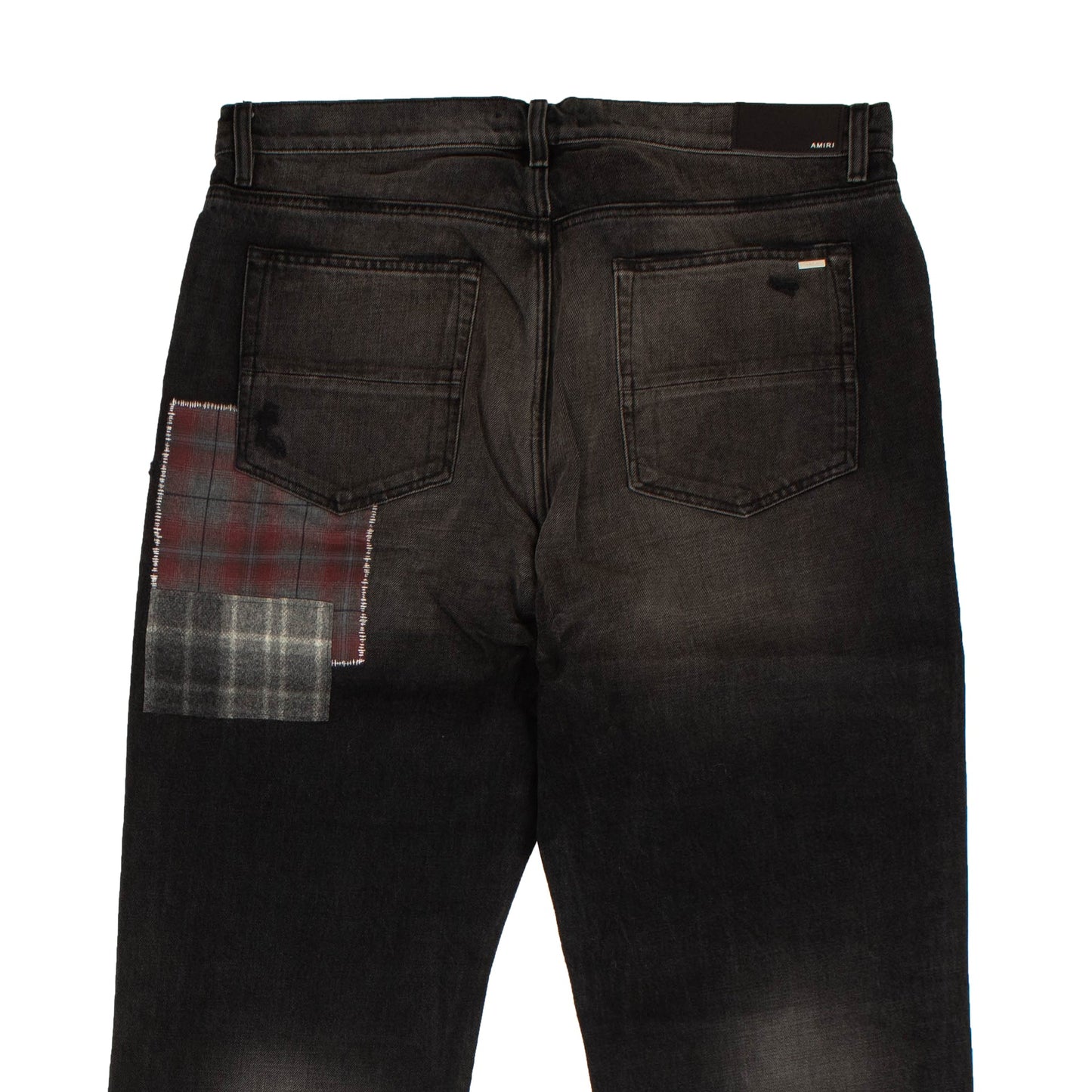 Amiri Mohair Patch Loose Jeans - Vintage Black