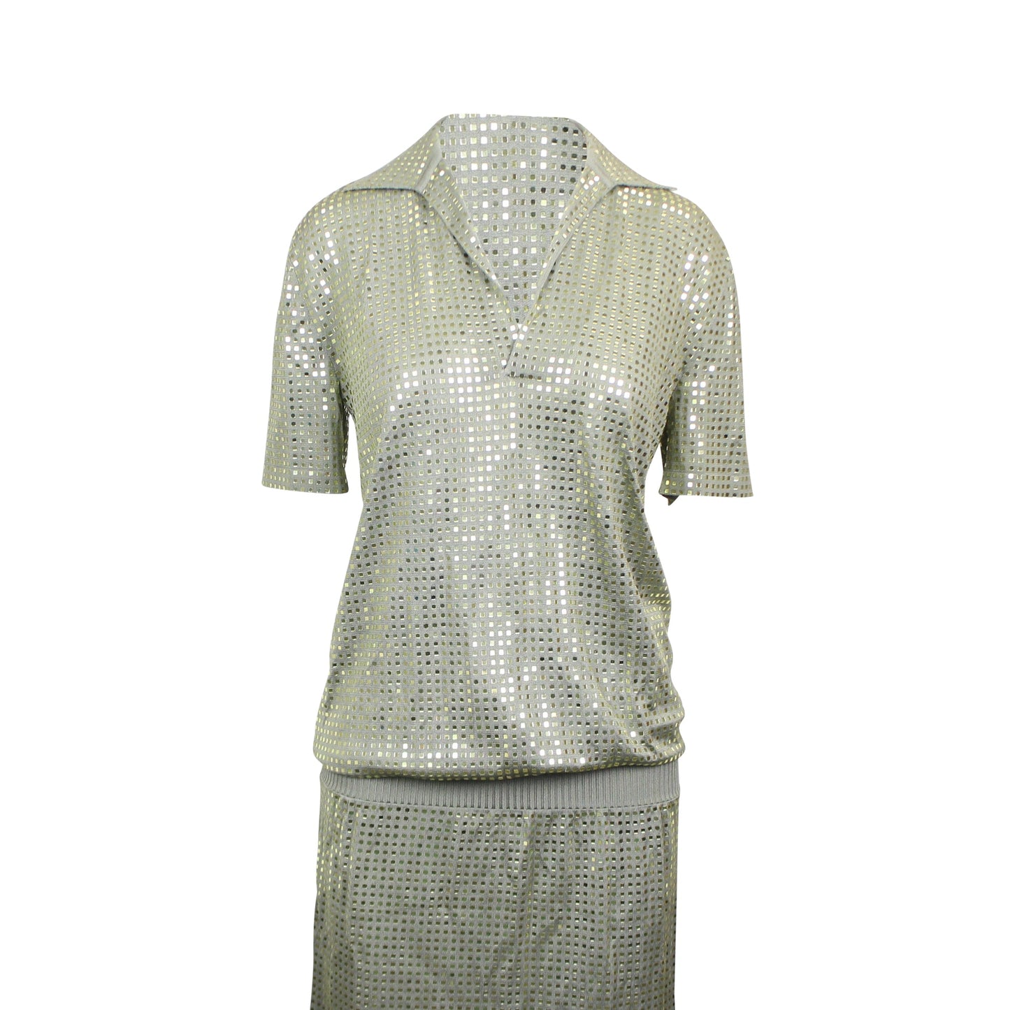 BOTTEGA VENETA Sage Green Silk Mirrored Dress