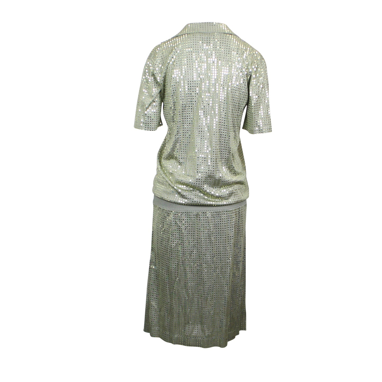 BOTTEGA VENETA Sage Green Silk Mirrored Dress