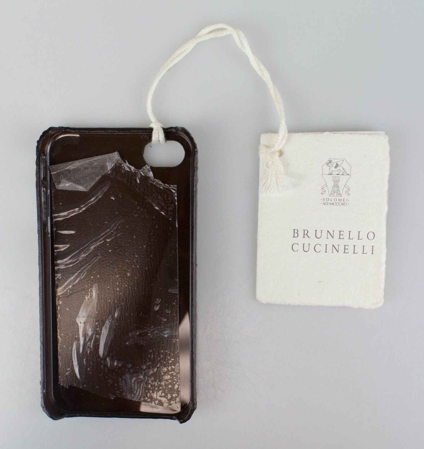 Brunello Cucinelli Pebbled Leather Iphone Case - Brown