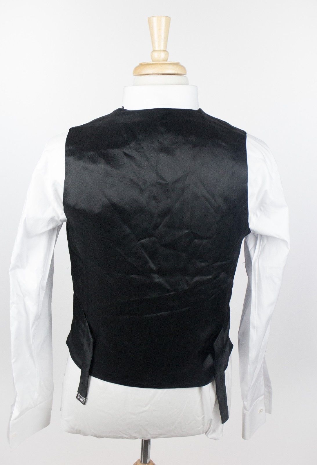 Men's Black & Gray Stripes Wool Blend Vest Waistcoat