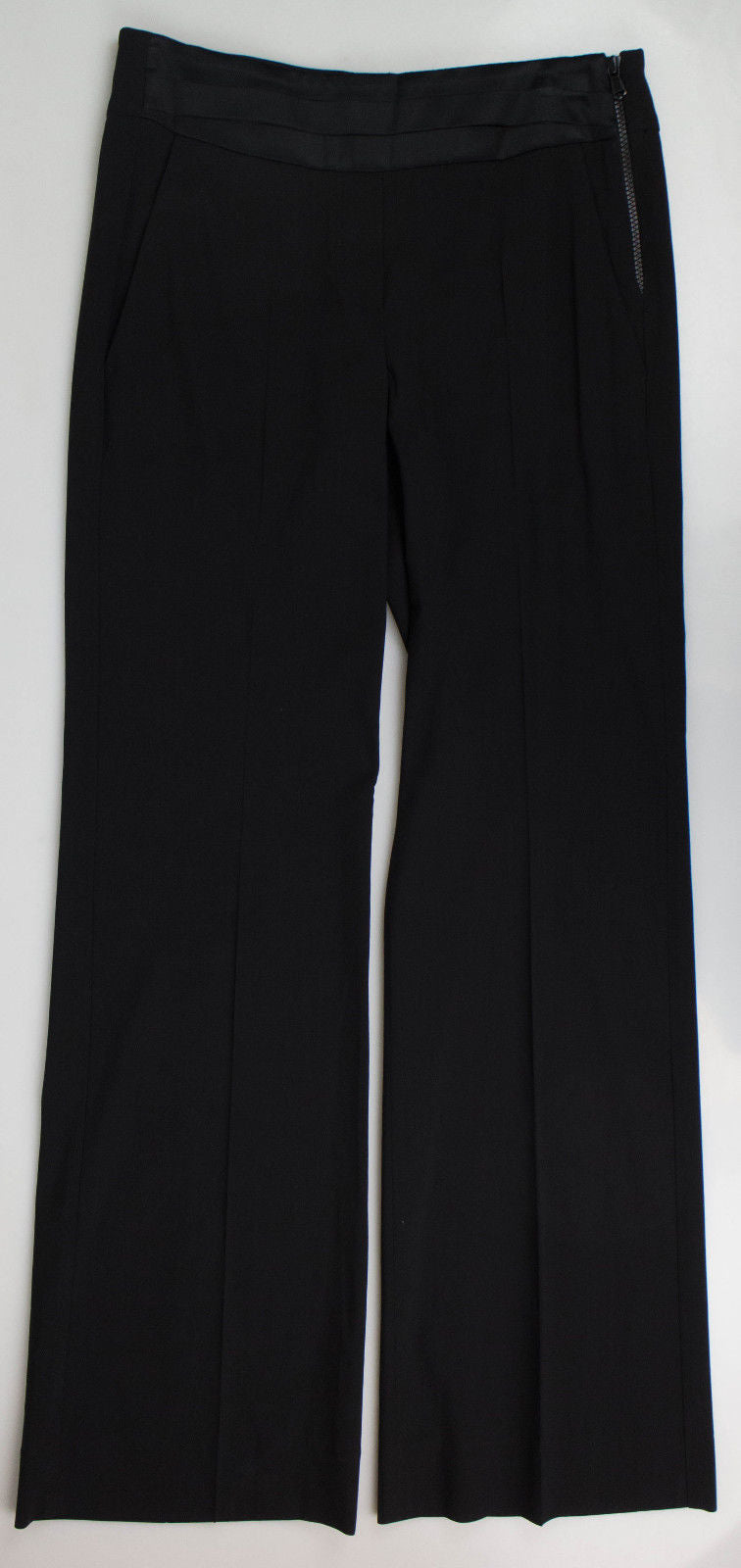 Women's Black Wool Blend Dress Pants