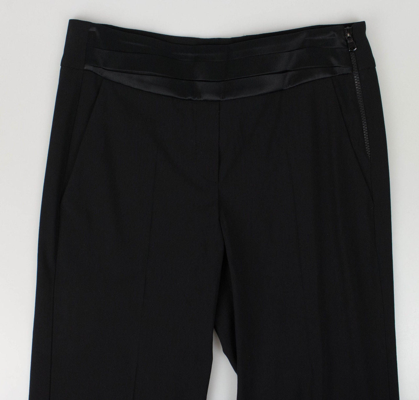Women's Black Wool Blend Dress Pants