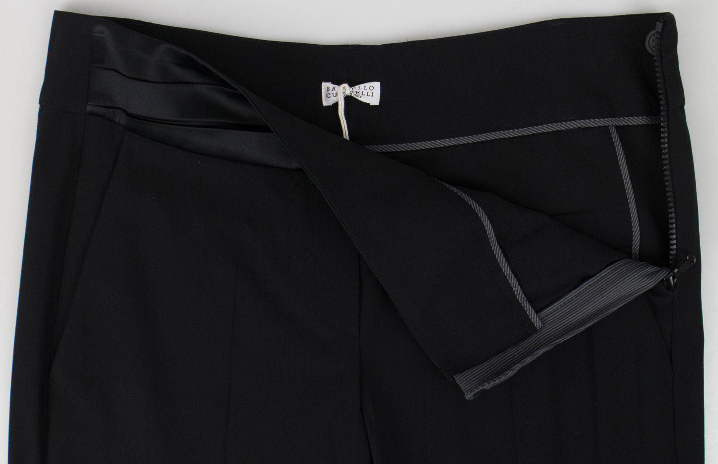Women's Black Wool Blend Dress Pants