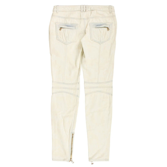 Light Blue Bleached Moto Jeans