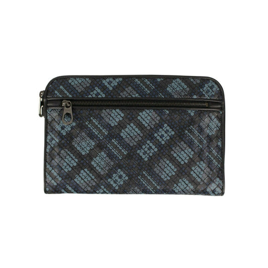 Blue Leather Urbandoc In Tartan Dots Document Case