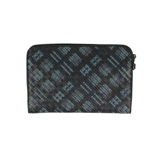 Blue Leather Urbandoc In Tartan Dots Document Case