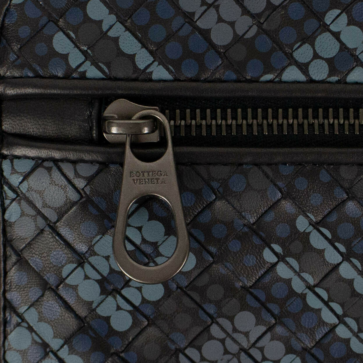 Blue Leather Urbandoc In Tartan Dots Document Case