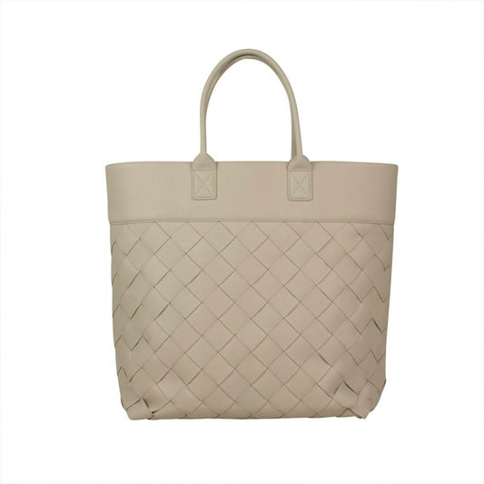 Mist White Leather 'Maxi Cabat' Tote Bag