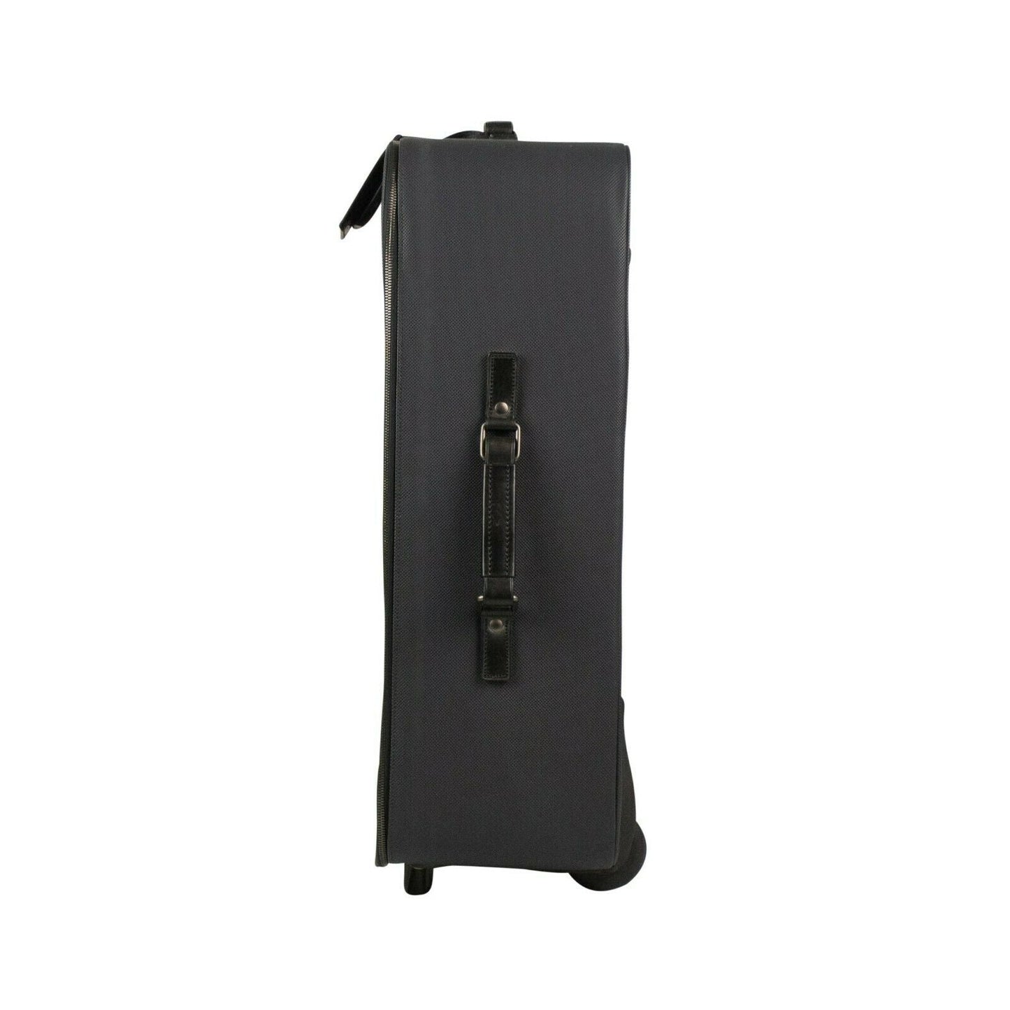Blue Rubberized Canvas 'Marco Polo' Suitcase Luggage