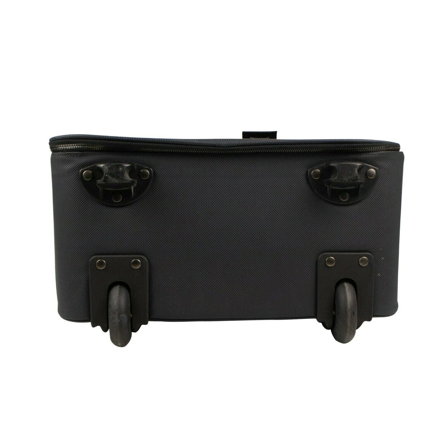 Blue Rubberized Canvas 'Marco Polo' Suitcase Luggage