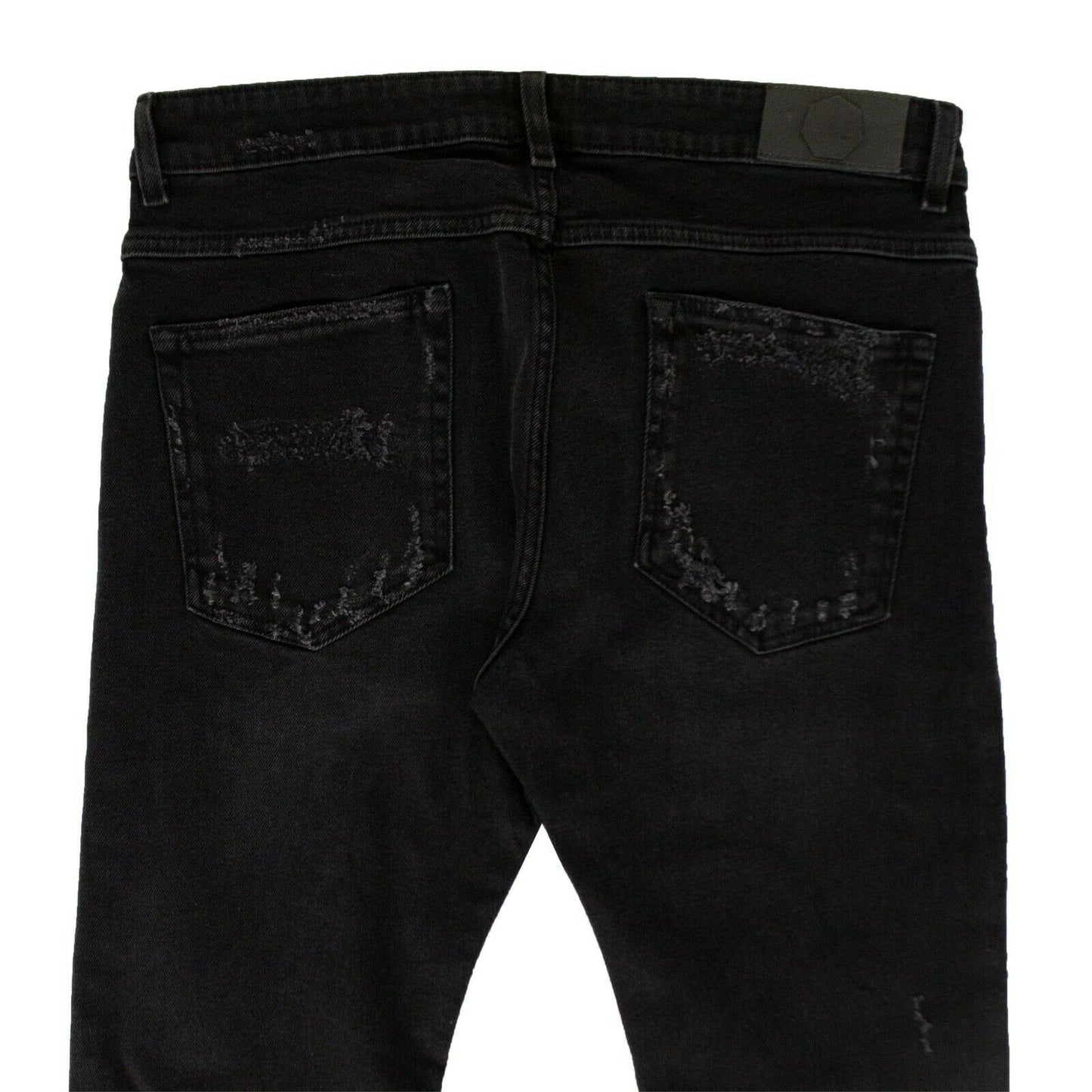 Black Warrn Moto Boot Jeans