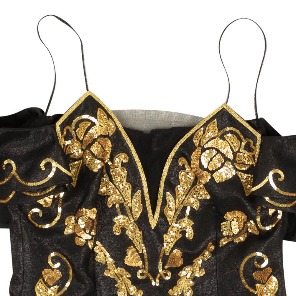 MOSCHINO COUTURE Black Sequin Embroidered Top