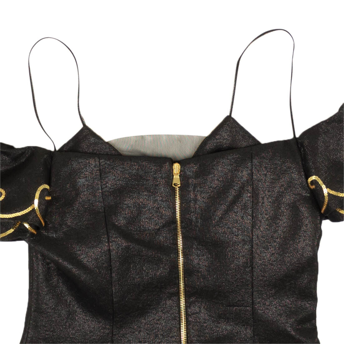 MOSCHINO COUTURE Black Sequin Embroidered Top