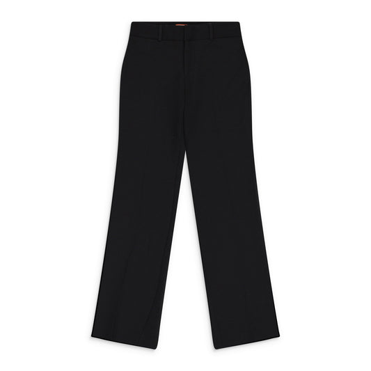 BLACK BOOT CUT WIDE-LEG PANTS