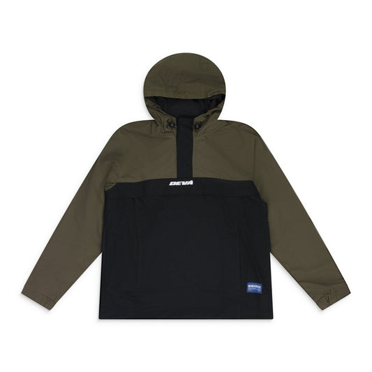 GREEN HALF ZIP ANORAK